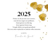 Nieuwjaarskaart liefdevol hartjes confetti goud ster 3