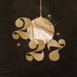 Nieuwjaarskaart met marmer kerstbal 2027 2
