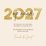 Nieuwjaarskaart op naar 2027 fotocollage met vuurwerk 3