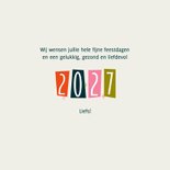 Nieuwjaarskaart retro groot jaartal 2027 3