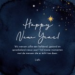 Nieuwjaarskaart sterren goud 2027 foto vuurwerk hart 3