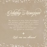 Nieuwjaarskaart vintage kraftlook met sierlijke tekst 3