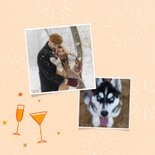 Nieuwjaarskaart vrolijk 2027 met champagne en sterren 2