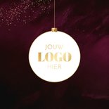 Nieuwjaarskaart zakelijk paars happy new year goud spetters 2