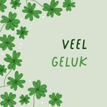 Nieuwjaarskaartje groen klavertjes vier veel geluk in 2026 2