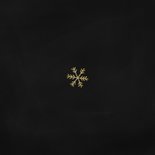 Nieuwjaarskaartje happy 2026 met sneeuwvlokjes goud Achterkant