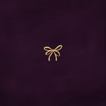 Nieuwjaarskaartje happy 2026 met strikje paars Achterkant