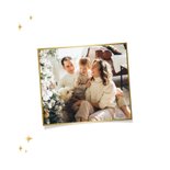 Nieuwjaarskaartje leef met volle teugen goudfolie sterren 2