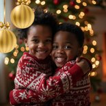 Originele fotokaart met kerstballen 2