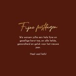 Originele kerstkaart met eigen foto en goud accenten 3