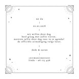 Originele save the date kaart in tattoo stijl motvlinder 3