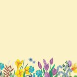 Paaskaart bloemen kerk illustratie gezegend 2