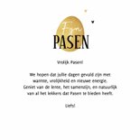 Paaskaart dikke paasknuffel goud eieren stijlvol hartjes 3