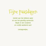 Paaskaart met ganzenkuiken in het gras. 3