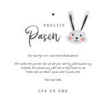 Paaskaart paashaas vrolijk pasen dikke knuffel 3