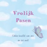 Paaskaart schaapje met vlinder 3
