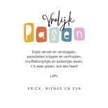 Paaskaart vrolijk pasen fotokaart met foto typografisch 3