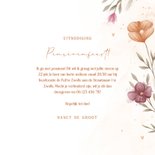 Pensioenfeest waterverf bloemen met foto en koperen hartjes 3