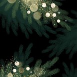 Prachtige kerstkaart met gouden letters en luxe lichtjes 2