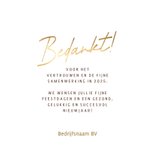 Retro zakelijke kerstkaart 2026 met goud 3