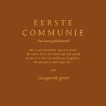 Roestkleurig felicitatiekaartje communie met zonnetje 3