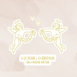 Romantische beige kerstkaart met klassieke engeltjes 2