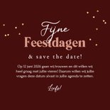 Romantische kerst save the date botanisch harten goud 3
