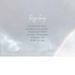 Rouwkaart aan het einde van de regenboog 2