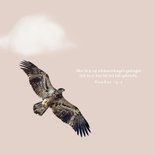 Rouwkaart arend vleugels wolken beige 2
