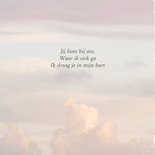 Rouwkaart bedankt met wolken klassiek 2