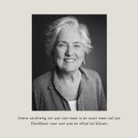 Rouwkaart beige grijs met vintage bloemen en kader 2