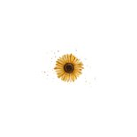 Rouwkaart bloem zonnebloem minimalistisch stijlvol waterverf Achterkant