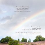 Rouwkaart heidelandschap met regenboog 2