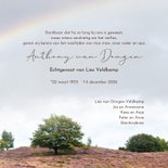 Rouwkaart heidelandschap met regenboog 3