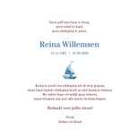 Rouwkaart hobby watersport zeilen 3