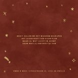 Rouwkaart meisje met roestkleur en sterretjes 2