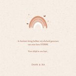 Rouwkaart meisje regenboog 3