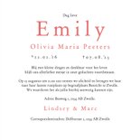 Rouwkaart meisje roze vlindertje waterverf illustratie 3