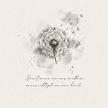 Rouwkaart met aquarel paardenbloem 2