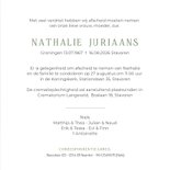 Rouwkaart met een foto van de gebroken hartjes plant 3