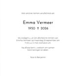 Rouwkaart met rood-gele tulp  3