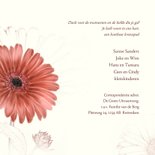 Rouwkaart met roodbruine Gerbera bloem 2