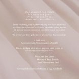 Rouwkaart met stoffen plooien zacht taupe 3