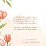 Rouwkaart met tulpen en hartjes 2