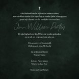 Rouwkaart minimalistisch man naam donkergroen foto 3