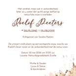 Rouwkaart natuur boomstam jaarringen foto's takje stoer 3