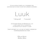 Rouwkaart overlijden kind baby olifantje sterren wolkje 3