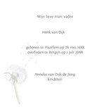 Rouwkaart paardebloemen 3