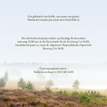 Rouwkaart paars heidelandschap met mist 2