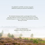 Rouwkaart paars heidelandschap met mist 2